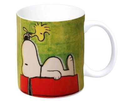 Peanuts Tasse Snoopy + Woodstock - Authentic Peanuts - Keramik Kaffee Tee