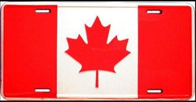 US Nummernschild Canada flag Maple Leaf - Kanada Flagge - 30x15 cm