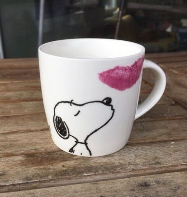 Peanuts Tasse Snoopy – „Kuss am Morgen... " Porzellan 220ML Kaffee Tee