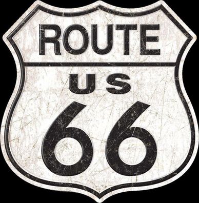 XXL US Route 66 Wappenschild 58x58 cm ! Highway 66 - motivgeprägt (Gr. 58x58 cm)