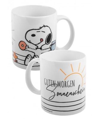 Peanuts Tasse Snoopy Guten Morgen Sonnenschein - Keramik Kaffeetasse Tee