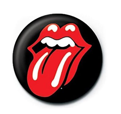 The Rolling Stones - Tongue / Zunge Ansteck-Pin Logo Anstecker Button Ø2,5 cm