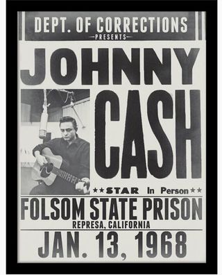 Framed Art: Johnny Cash Folsom State Prison/Man in Black 30 x 40 cm incl. Rahmen