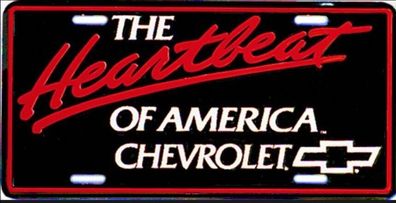 US Nummernschild Chevrolet Chevy Bowtie The Heartbeat of America