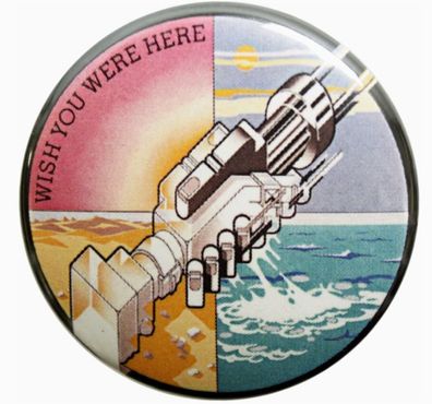 Pink Floyd Ansteck-Pin Anstecker Button Ø2,5 cm Dark side The Wall Wish you