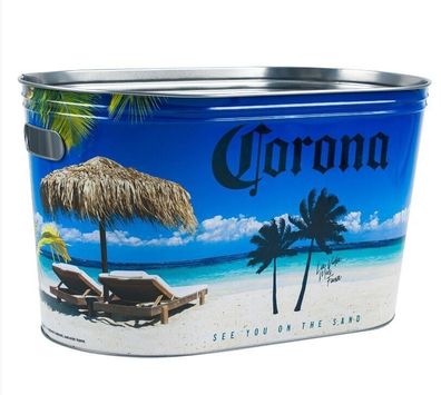 XXL Corona Extra Beach Party Eimer 41x23x24 cm Beer Bier Birra Cervesa ice cold