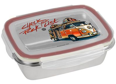 VW T1 Bulli Dose aus Edeltahl Brotdose/Gefrierdose/Lunch 850ML