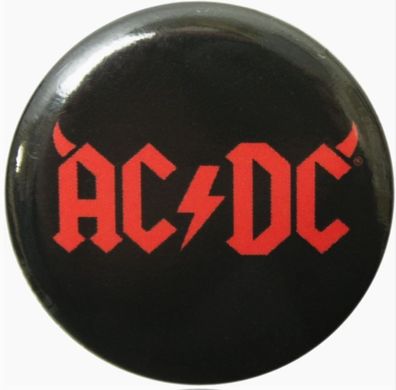 AC/DC ACDC Ansteck-Pin Logo Anstecker Button Highway to Hell Dirty Deeds Black