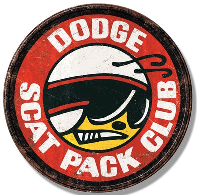 Dodge Scat Pack Schild rund - 12 inch / ca. 30 cm Durchmesser