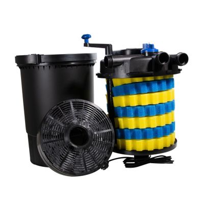Aquaforte Teichfilter Druckfilter 20000 mit Rückspülfunktion und UVC 36 Watt