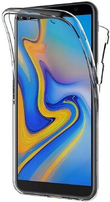 Full Cover Für Samsung Galaxy J6 Plus Silikon 6,0" TPU 360° Transparent Hülle Cover