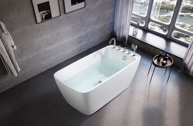 Wanne Badezimmer Acryl Badewanne Weiß Standbadewanne Zeitgenössisch