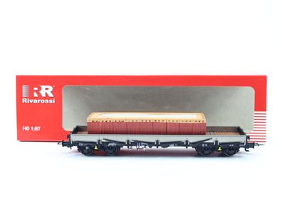 Rivarossi H0 HR6406 Güterwagen Flachwagen beladen 394 8 551-7 IV DB / NEM 1:87