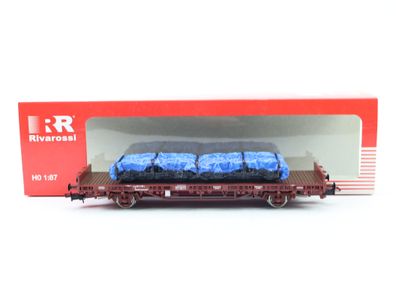 Rivarossi H0 HR6273 Güterwagen Flachwagen beladen 952 0 595-6 DB / NEM 1:87