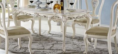 Königlicher Esstisch Tisch Echtholz Klassisch Barock Rokoko Esszimmer Tisch Neu