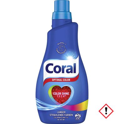 Coral Feinwaschmittel Optimal Color flüssig 20 WL Flasche 1100ml