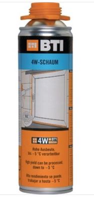 BTI 4W Schaum 500ml betongrau Montageschaum Pistolenschaum Bauschaum PU Schaum