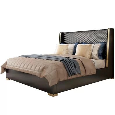 Bett Polster Design Luxus Doppel Hotel Betten Ehe Schlaf Zimmer Leder 180x200cm