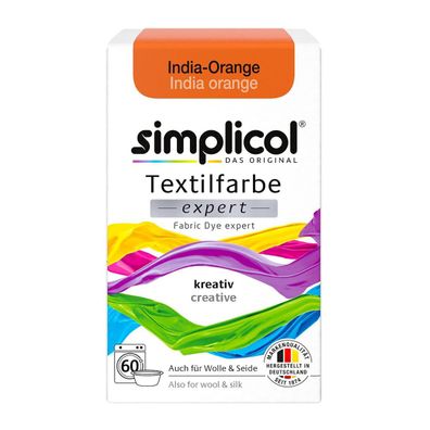 Simplicol Textilfarbe expert für kreatives Färben in India Orange