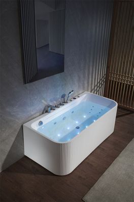 Badewanne Whirlpool Massagedüsen Led Ergonomisch Entspannung Wanne