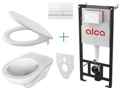 alcadrain WC 5 in 1 Set inklusive Betätigungsplatte und Vorwandelement