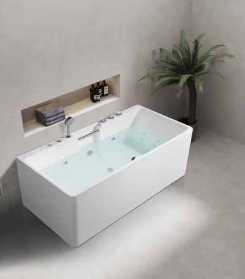 Whirlwanne Indoor Whirlpool Badewanne Home Spa Weiß Wanne Relax