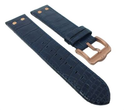 TW STEEL Ersatzband 22mm | Slim Line Ø 45mm Leder blau / rosé TW1305