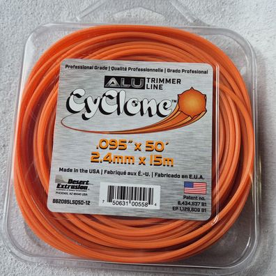 Nylon Sternfaden 2,4mm x 15m orange