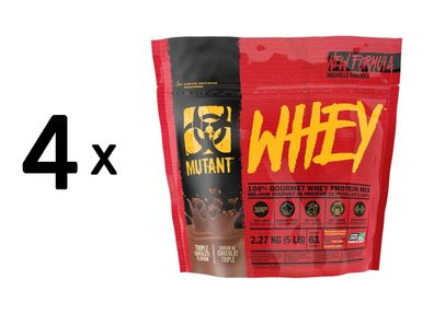 4 x Mutant Mutant Whey (5lbs) Triple Chocolate