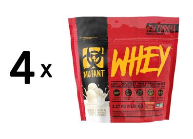 4 x Mutant Mutant Whey (5lbs) Vanilla Ice Cream