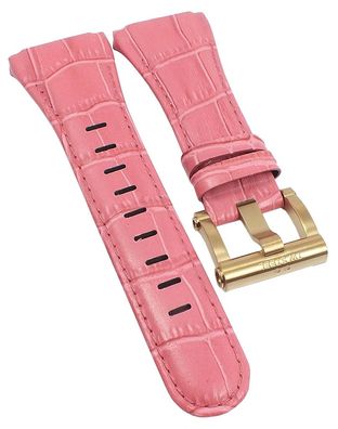 TW STEEL | Uhrenarmband Leder Krokoprägung rosa für CEO Tech Ø 44mm