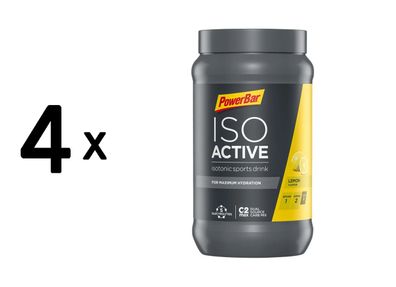 4 x Powerbar Isoactive (600g) Lemon