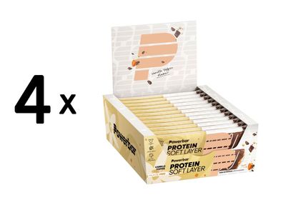 4 x Powerbar Protein Soft Layer Bar (12x40g) Vanillla Toffee