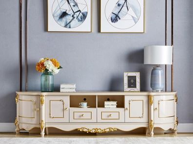Sideboard Luxus Design Kommode Echtholz Side Lowboard Schrank Wohn Barock Rokoko