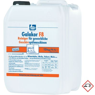 Dr. Becher Galakor F8 mit Chlor Geschirr Reiniger 12000g