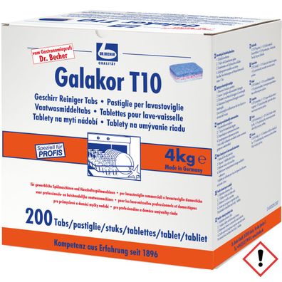 Dr. Becher Galakor T10 Geschirr Reiniger Tabs 200 Stück