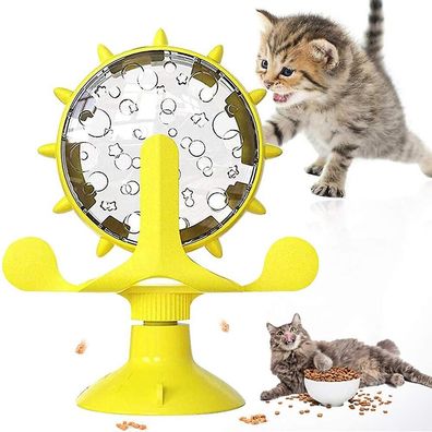 Yellow-Cat Toys, Windméhle Leckendes Futterspielzeug, Interaktives Katzenspielzeug