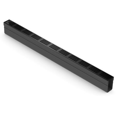 ACO Slimline Rinne 1000mm mit Rost Aluminium, schwarz eloxiert