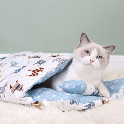 Katzenschlafsack, selbstwärmendes Katzenbettloch, Indoor-Katzenbezug