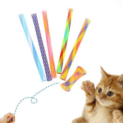 10 Stéck Fréhlings-Katzenspielzeug, buntes Katzen