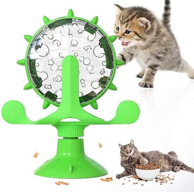 Green-Cat Toys, Windméhle Leckendes Futterspielzeug, Interaktives Katzenspielzeug