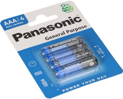 Panasonic AAA Genereal Purpose 1,5V Batterie 4er Blister