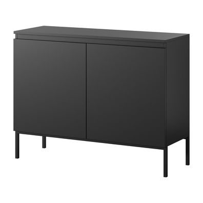 Selsey Bemmi - Sideboard Kommode 2-trig, Schwarz, 100 cm