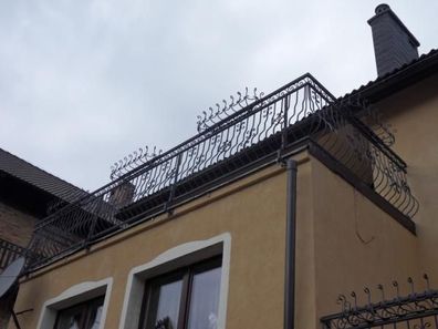 Klassische Geländer Handgefertigte Balkon Treppen Schmiedezaun Zaun 1lfm #344