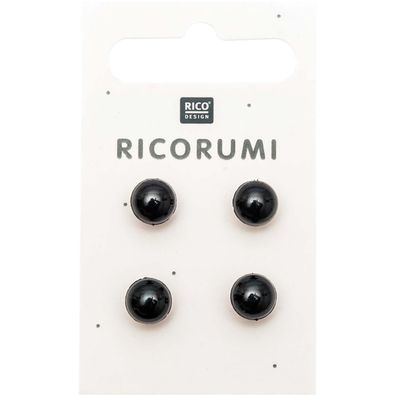 Knopf-Augen für Ricorumi - 4 Stück - Ø 8,5 mm