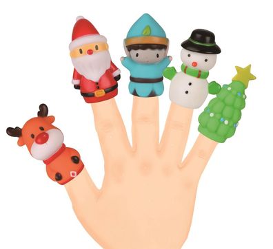 Sunflex Fingerpuppen Weihnachten | Fingertier Handpuppen Motorik Kinder Finger