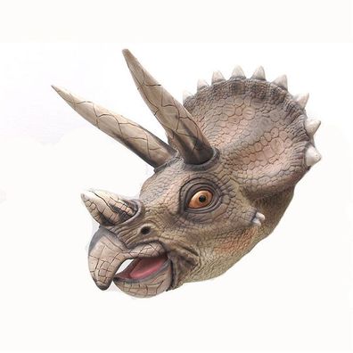 DINO Dinosaurier Triceratops fast lebensgroß Figur Triceratopskopf Kopf Wand