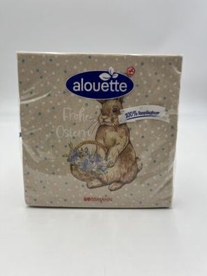 Alouette Servietten Ostern 20 Stück 2-lagig 33x33cm Frohe Ostern 100% Recycling