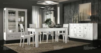 Esszimmer Esstisch Stuhl Kommode Vitrine Ess Gruppe Tisch Tische Holz Set 7tlg