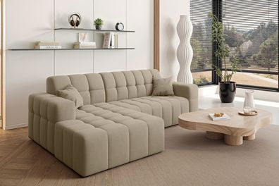 Ecksofa L-förmiges Nimes-Eckmöbel links/rechts Beige Links